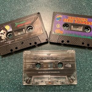 Halloween Themed Audio Cassette Set - Black and Clear